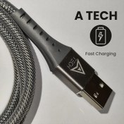 تصویر کابل تبدیل USB به لایتنینگ A TECH مدل iPh10 طول 1 متر A TECH Lightning Cable