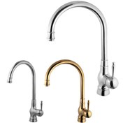 تصویر شیر ظرفشویی البرز روز مدل مارتین Alborzrooz gold-Martin kitchen tap