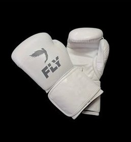 تصویر دستکش بوکس سفید اورجینال Fly 