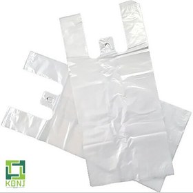 تصویر نایلکس دسته دار رکابی سایز 45 در 55 سانتیمتر (کیسه 25 کیلویی) کد KSP-001-Transparent-4555 