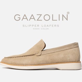 تصویر لوفر اسلیپر گازولین خاکی – Slipper Loafers 