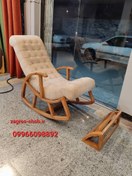 تصویر صندلی راک مدل گهواره ای رنگ بندی دارد زاگرس چوب استور - رنگ پارچه و چوب به انتخاب مشتری 