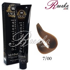 تصویر رنگ مو کد 00-7 رنگ بلوند متوسط قوی حجم 120 میل آوایی Awaii hair color, code 00-7, volume 120 ml, medium strong blonde color