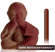 تصویر فیلامنت پرینتر سه بعدی دو رنگ چوب یوسو YouSu Wood PLA Dark Mahogany&Wahut 