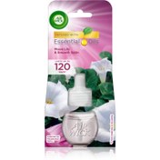 تصویر یدک دستگاه خوشبوکننده هوا برقی ایرویک مدل moon Lily & smooth satin حجم ۱۹میل AIR WICK Essential Oils moon Lily & smooth satin Electric Air Freshener Refill 19 ml