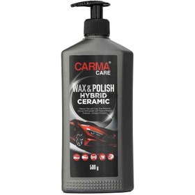 تصویر هیبرید سرامیک واکس و پولیش بدنه خودرو کارماکر CARMA CARE مدل WAX & POLISH HYBRID CERAMIC وزن 500 گرم WAX & POLISH HYBRID CERAMIC