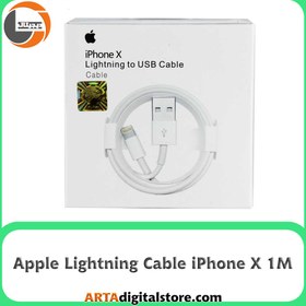 تصویر کابل شارژ اپل لایتنینگ Apple iPhone X Apple cable Lightning to USB iphone