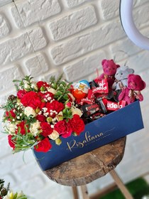 تصویر باکس گل ولنتاین کد 250 Valentine's Day Flower Box Code 250