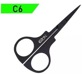 تصویر قیچی ابرو مشکی حرفه ای سر صاف نوپوکدC6 NOPO