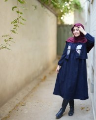 تصویر پیراهن پروانه سرمه ای - 38-40-42 