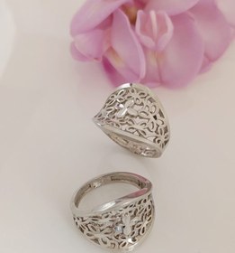 تصویر خرید انگشتر زنانه نقره روس تراش کد 1018 