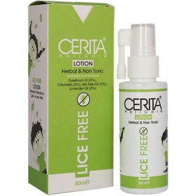 تصویر لوسیون لایس فری ضد شپش سریتا CERITA LICE FREE HERBAL AND NON TOXIC LOTION