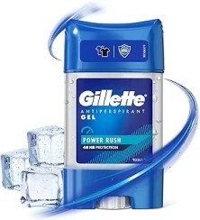 تصویر مام ژله ای ژیلت پاورش راش 48 ساعته مدل Gillette power rush حجم 70 میل Gillette Power Rush gel antiperspirant deodorant stick gel for men 70 ml