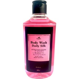 تصویر شامپو بدن روزانه آلوئه ورا صورتی 390میل سوپکس Soapex Body Wash Daily Silk Pink 390ml