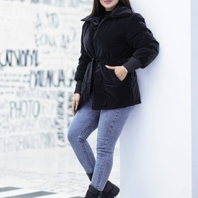 تصویر کاپشن زنانه سیلیکونی ضد آب فری سایز 