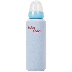 تصویر شیشه شیر پیرکس 6تا18 ماهگی آبی کد 491 بی بی لند 240 میلی لیتر BABY BOTTLE BABY LAND 240 Ml