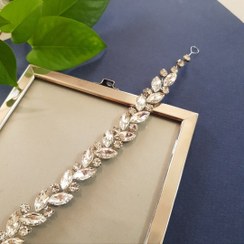 تصویر ریسه مو تمام نگین اصلی طرح گیسو سفید 