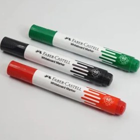 تصویر ماژیک وایت برد قابل شارژ فابر کاستل Faber Castell Refillable Whiteboard Marker نوک گرد 