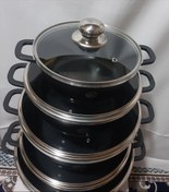 تصویر سرویس قابلمه 10 پارچه چدن دسینی Granite cast iron pot service, 10 Dessini fabrics