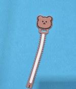 تصویر بست کابل سیلیکونی عروسکی - خرس قهوه ای کمرنگ 