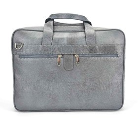 تصویر کیف اداری تمام چرم مدل مدادی - مشکی 