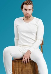 تصویر ست بلوز آستین بلند و شلوار مردانه دو رو پنبه | نیکوتن پوش 