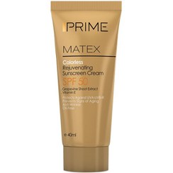 تصویر کرم ضد آفتاب پریم جوان کننده بی رنگ 40 میل SPF50 prime colorless rejuvenating sunscreen cream