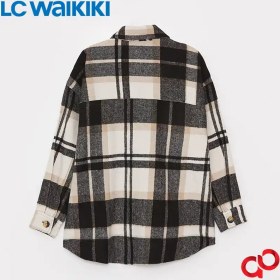 تصویر شومیز آستین بلند زنانه ال سی وایکیکی LC Waikiki مدل شطرنجی 