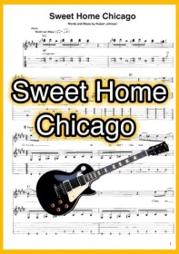 تصویر نت گیتار الکتریک Sweet Home Chicago با اجرا و بکینگ ترک 