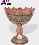 تصویر آجیل خوری خاتم کاری مسی ارتفاع 20 