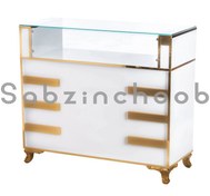 تصویر پیشخوان ویترین رویه شیشه 