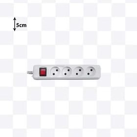 تصویر پریز 4 خانه بدون ارت مدل پارس بهداد الکتریک بدون کابل 