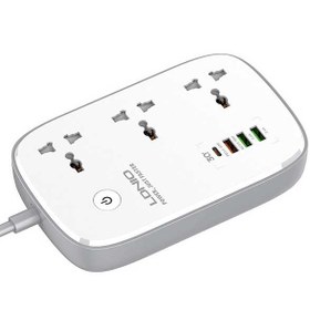 تصویر چند راهی برق و شارژر هوشمند 4 پورت الدنیو Ldnio Smart Power Strip SCW3451 