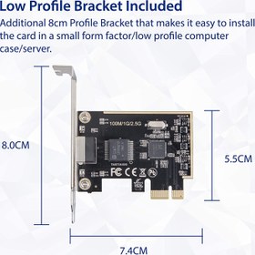 تصویر کارت شبکه 2.5 گیگابیت 2.5 Gigabit Ethernet PCI Express-ارسال 20 روز کاری 