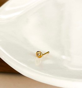 تصویر پیرسینگ بینی تک نگین 