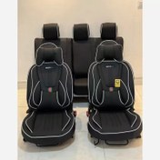 تصویر روکش صندلی خودرو چرم طرح گوچی مناسب تیبا ۱ و ساینا 