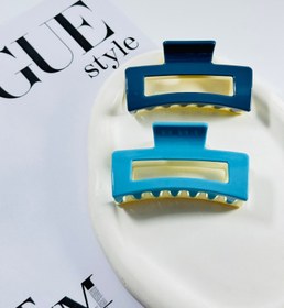 تصویر کلیپس دورنگ لاکی - بنفش 