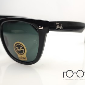 تصویر عینک آفتابی ریبن RAY BAN شیشه سنگ کائوچو کد RB2140s رنگ مشکی پیانویی با لنز دودی 