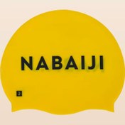 تصویر کلاه شنا نابایجی - دکتلون Nabaiji Silicone Swimming Cap - Logo Printed/Yellow - 500 