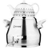 تصویر ست کتری قوری دسینی مدل النا دسته باکالیت ا Dessini teapot kettle set model Elena Bakelite handle Dessini teapot kettle set model Elena Bakelite handle