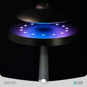 تصویر اسپیکر و چراغ خواب رومیزی سفینه فضایی UFO Magnetic Levitating Floating Table Lamp