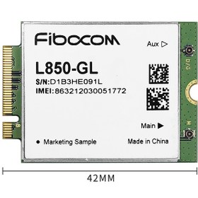 تصویر ماژول سیم کارت فایبوکام Fibocom مدل L850-GL مناسب لپ تاپ 