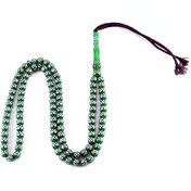 تصویر تسبیح سندلوس سبز تبریزی آلمینیوم کوب کد T1130 