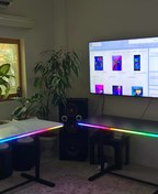 تصویر میز گیمینگ هوشمند لاین A - مشکی / ۱۲۰ در ۶۰ / استاندارد 