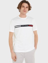 تصویر تی‌شرت گردن گرد لوگو برند Tommy Hilfiger Logo Crew Neck T-Shirt