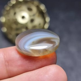 تصویر نگین سنگ طبیعی عقیق جزع سلیمانی معدنی خراسانی کد 28910 