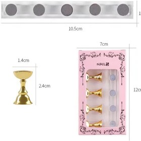 تصویر پک 5 عددی پایه عکاسی ناخن با پایه مغناطیسی 
