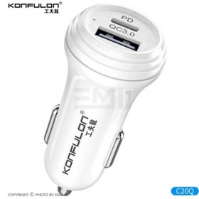 تصویر شارژر فندکی کانفلون KONFULON مدل C20 Konfulon C20Q 20w Car Charger