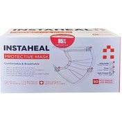 تصویر ماسک تنفسی طوسی سه لایه 50 عددی اینستاهیل Instaheal 3-Layer Gray Disposable Face Mask, Pack of 50