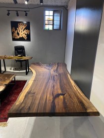 تصویر میز اسلب یک تیکه گردو 